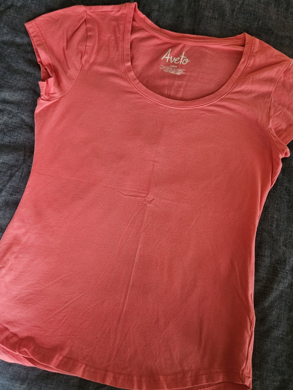 Veto Scoop Neck Short Sleeve Tee - Coral